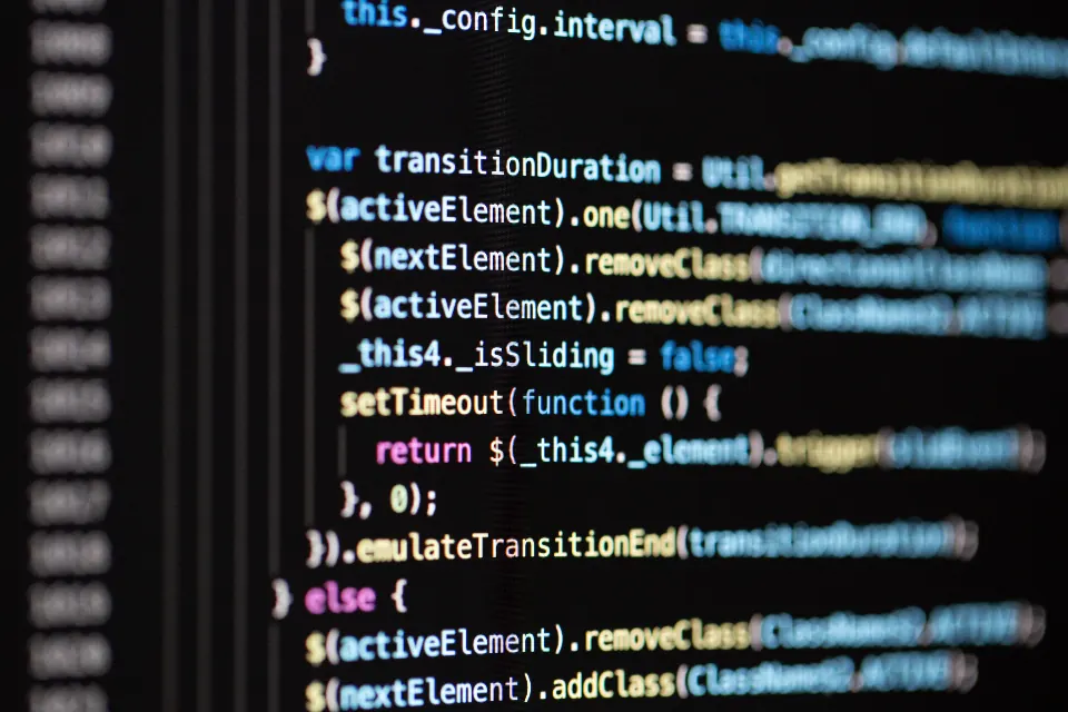 Código JavaScript de una aplicación web